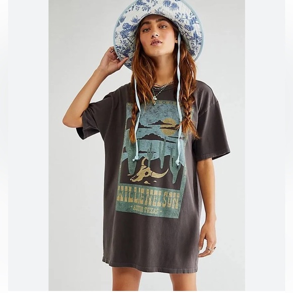Free People Willie Nelson Tee Dress Daydreamer